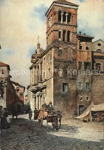 Kuenstlerkarte E. Roesler Franz Maria in Monticelli Roma Sparita  Kat. Kuenstlerkarte