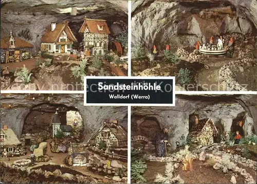 Maerchen Sagen Sandsteinhoehle Walldorf Werra Sandmaennchen Haensel und Gretel Kat. Maerchen und Sagen