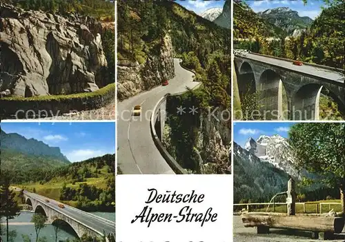 Autobahn Deutsche Alpen Strasse Pfannlochbruecke Hochkalter Saalachbruecke Kat. Autos