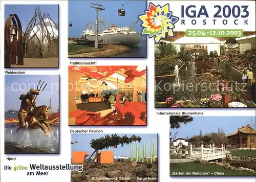 Gartenbauaustellung IGA Rostock Njoerd Blumenhalle Weidendom  Kat. Expositions