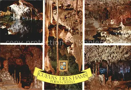 Hoehlen Caves Grottes Cuevas dels Hams Porto Cristo Mallorca  Kat. Berge