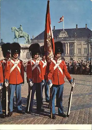 Leibgarde Wache Royal Guard Copenhagen  Kat. Polizei