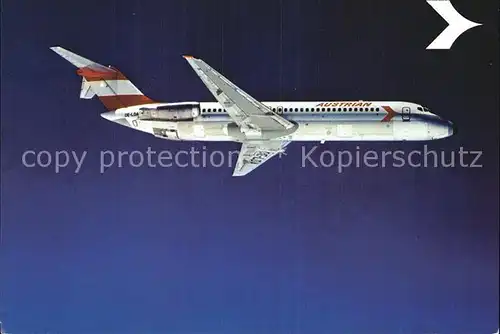 Flugzeuge Zivil Austrian Airlines Douglas DC9 Kat. Airplanes Avions