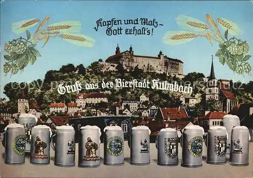 Bier Kulmbach Bierkruege  Kat. Lebensmittel