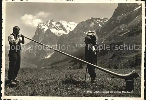 Alphorn Alphornblaeser Berner Oberland Kat. Musik