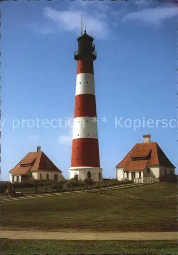Leuchtturm Lighthouse Westerhever Landschaft Eiderstedt  Kat. Gebaeude