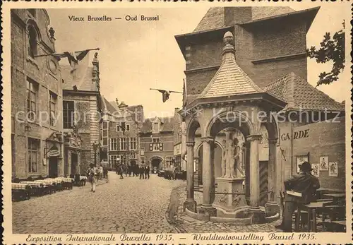 Exposition Internationale Bruxelles 1935 Fontaine des Trois Pucelles  Kat. Expositions