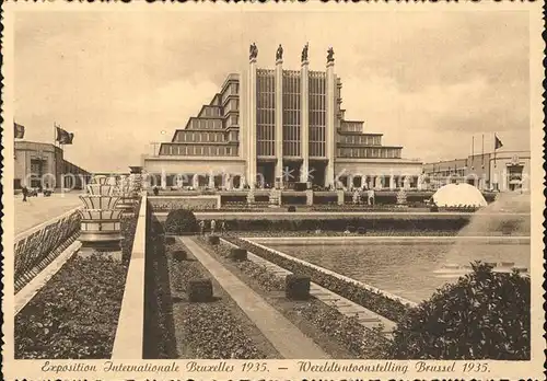 Exposition Internationale Bruxelles 1935 Grands Palais Place du Centenaire  Kat. Expositions