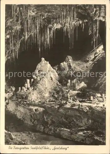 Hoehlen Caves Grottes Feengrotten Saalfeld Gralsburg Kat. Berge
