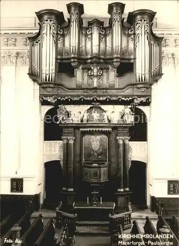 Kirchenorgel Kirchheimbolanden Mozartorgel Paulskirche  Kat. Musik