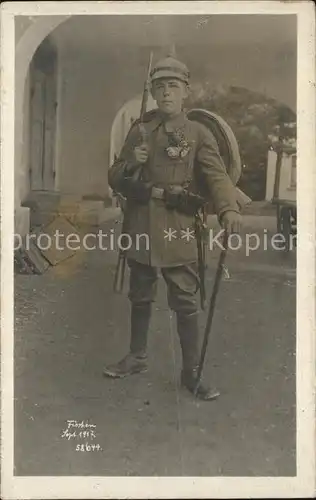 Militaria WK1 Bayern Fischen Soldat portrait 