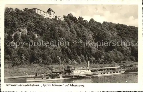 Dampfer Seitenrad Kaiser Wilhelm Schloss Fuerstenberg Oberweser  Kat. Schiffe