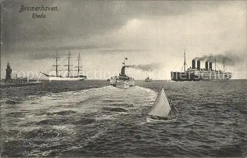 Dampfer Oceanliner Segelschiff Bremerhaven Rhede  Kat. Schiffe