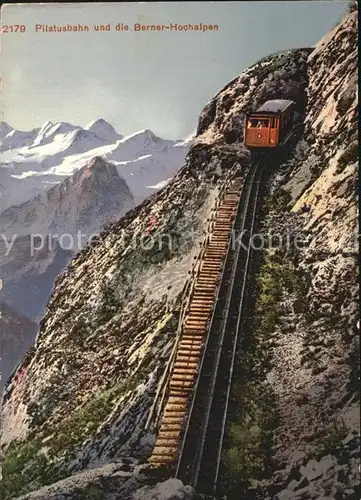 Zahnradbahn Pilatusbahn Berner Hochalpen  Kat. Bergbahn