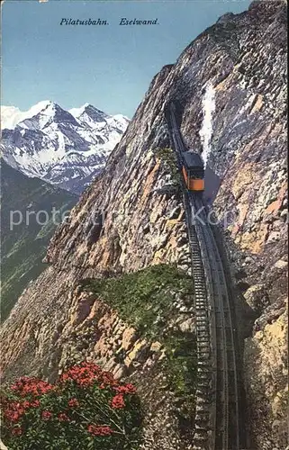 Zahnradbahn Pilatusbahn Eselwand Berneralpen  Kat. Bergbahn
