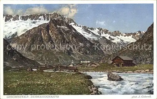 Foto Gaberell J. Nr. 3128a Goescheneralp Dammastockkette  Kat. Fotografie