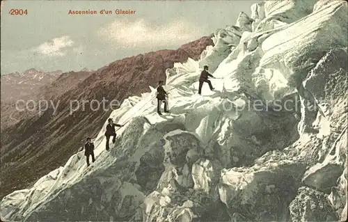 Bergsteigen Klettern Ascension d un Glacier  Kat. Bergsteigen