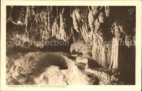 Hoehlen Caves Grottes Hoellgrotten Baar Stalakittendecke  Kat. Berge