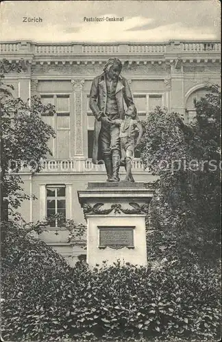 Pestalozzi Heinrich Denkmal Zuerich  Kat. Persoenlichkeiten