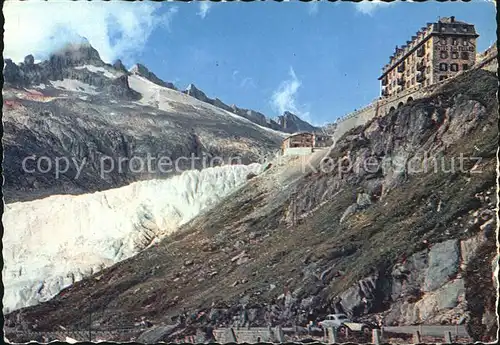 Gletscher Rhonegletscher Hotel Belvedere Gerstenhoerner  Kat. Berge