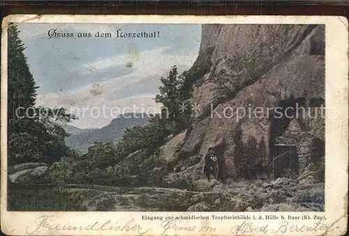 Hoehlen Caves Grottes Tropfsteinhoehle Baar Eingang Lorzethal  Kat. Berge