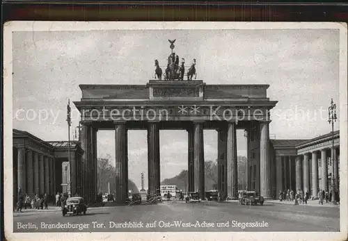 Brandenburgertor Berlin Durchblick Ost West Achse Siegessaeule Kat. Gebude und Architektur