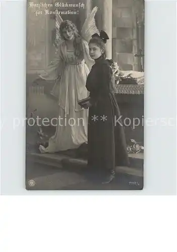 Konfirmation Schutzengel Foto NPG Nr. 7112 4  Kat. Feiern und Feste