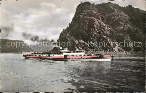 Dampfer Seitenrad Drachenfels Loreley  Kat. Schiffe