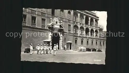 Leibgarde Wache Monaco Releve de la Garde Palais Princier  Kat. Polizei