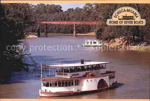 Dampfer Schaufelrad P.S. Canberra Bend Murray River Echuca Moama  Kat. Schiffe