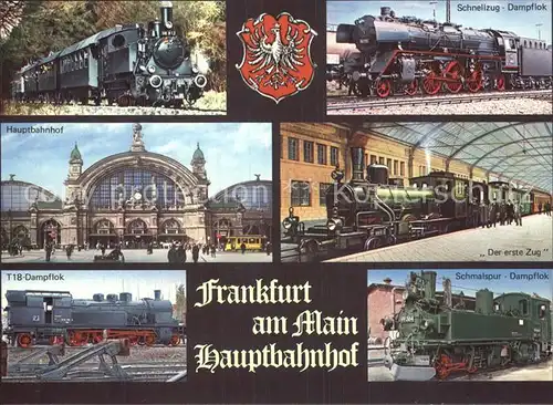 Lokomotive Hauptbahnhof Frankfurt am Main  Kat. Eisenbahn