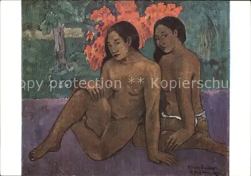 Kuenstlerkarte Paul Gauguin Et l or de leur corps Kat. Kuenstlerkarte