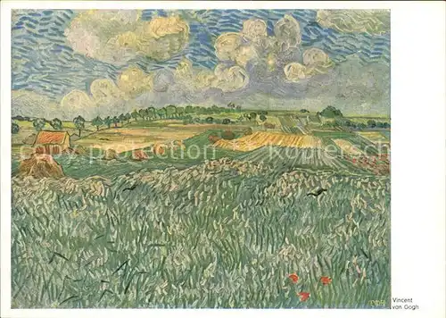 Van Gogh Vincent Landschaft bei Auvers  Kat. Kuenstlerkarte