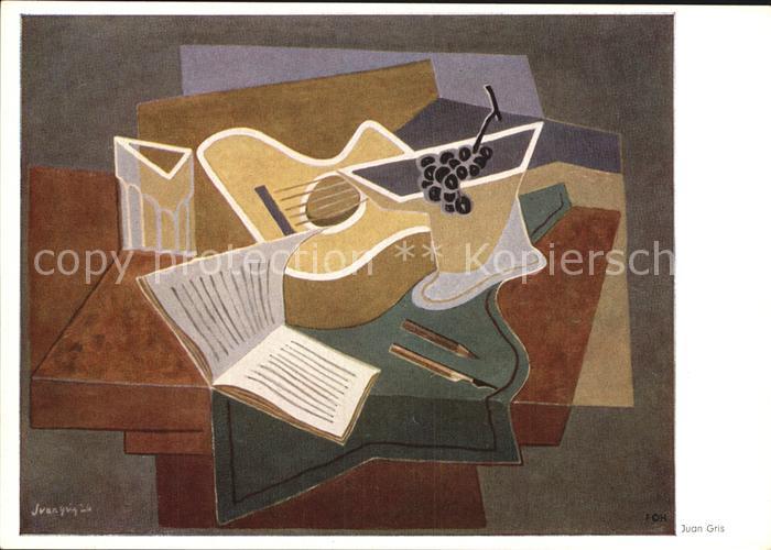 Kuenstlerkarte Juan Gris L Album Gitarre Kat Kuenstlerkarte Nr Ks Oldthing Ansichtskarten Kunstlerkarten Signiert