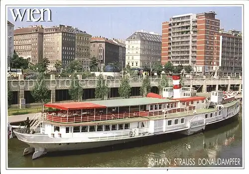 Dampfer Seitenrad Johann Strauss Wien  Kat. Schiffe