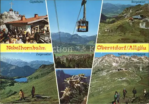 Seilbahn Nebelhorn Oberstdorf Gipfelhuette Zeigersattel Kat. Bahnen