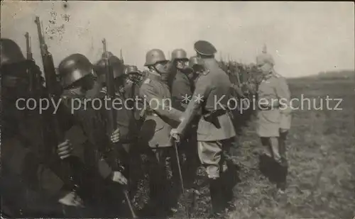Militaria Adel Kronprinz mit Soldaten WK1