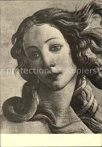 Kuenstlerkarte Sandro Botticelli Kopf der Venus  Kat. Kuenstlerkarte