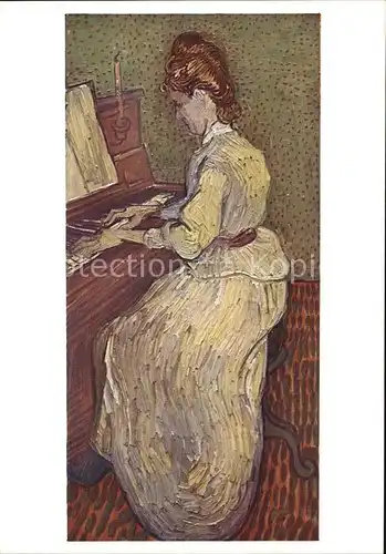 Van Gogh Vincent Mademoiselle Gachet playing the Piano Kat. Kuenstlerkarte