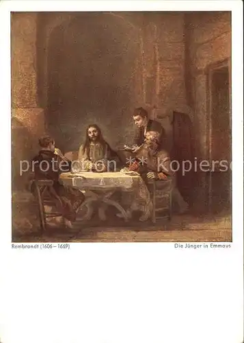 Rembrandt Die Juenger in Emmaus  Kat. Persoenlichkeiten