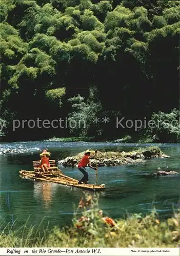 Boote Floesserei Rafting Rio Grande Port Antonio W.I.  Kat. Schiffe