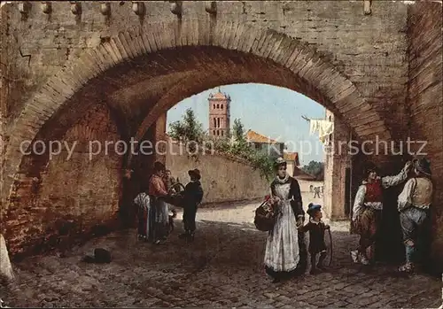 Kuenstlerkarte E. Roesler Franz Roma Sparita Arco dei Tolomei  Kat. Kuenstlerkarte