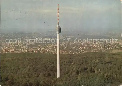 Fernsehturm Funkturm Stuttgart Fliegeraufnahme  Kat. Gebaeude