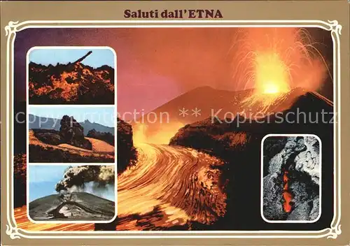 Vulkane Geysire Vulcans Geysers Etna  Kat. Natur