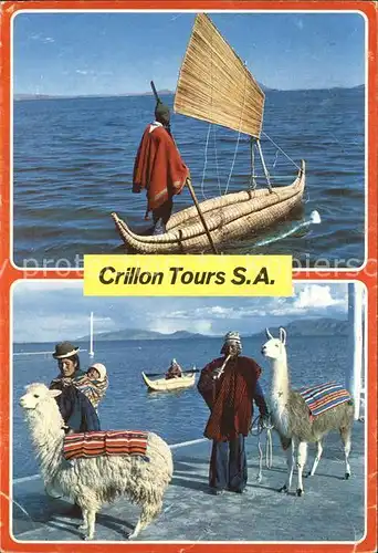 Boote Lama Bolivia Lake Titicaca Crillon Tours S.A.  Kat. Schiffe