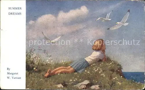 Kuenstlerkarte Margaret W. Tarrant Summer Dreams  Kat. Kuenstlerkarte