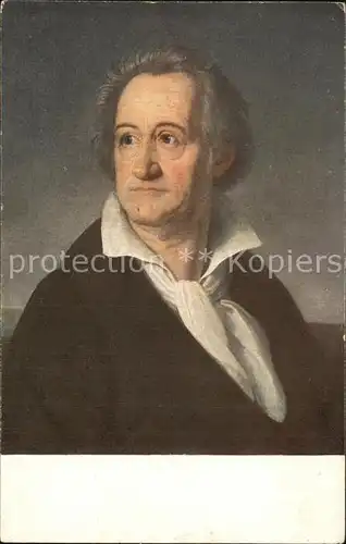 Goethe Johann Wolfgang von Kuenstlerkarte H. C. Kolbe  Kat. Dichter