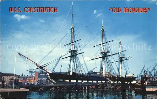 Segelschiffe U.S.S. Constitution Old Ironsides Navy Yard Boston  Kat. Schiffe