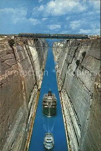 Schiffe Eisenbahn Griechenland Kanal Kat. Schiffe
