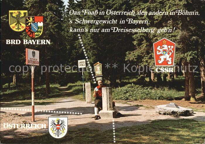 Grenze Douane Zoll Dreilaendereck Dreisessel Bayerischer